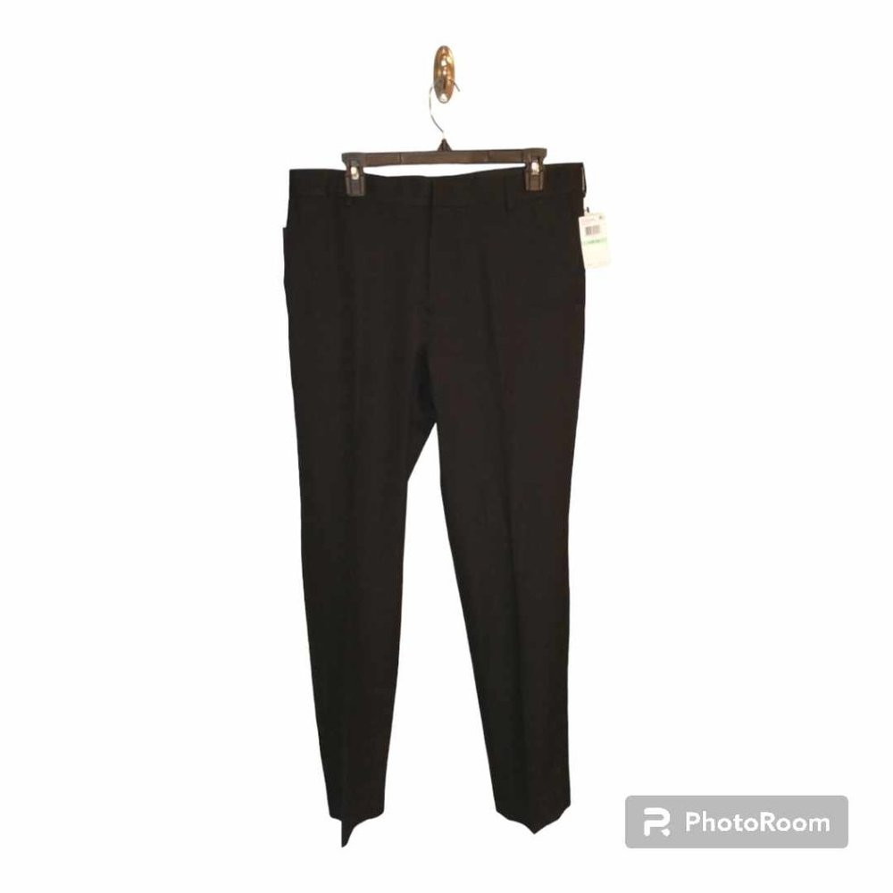 Vanheusen men's black dress pants, size slim 34x34